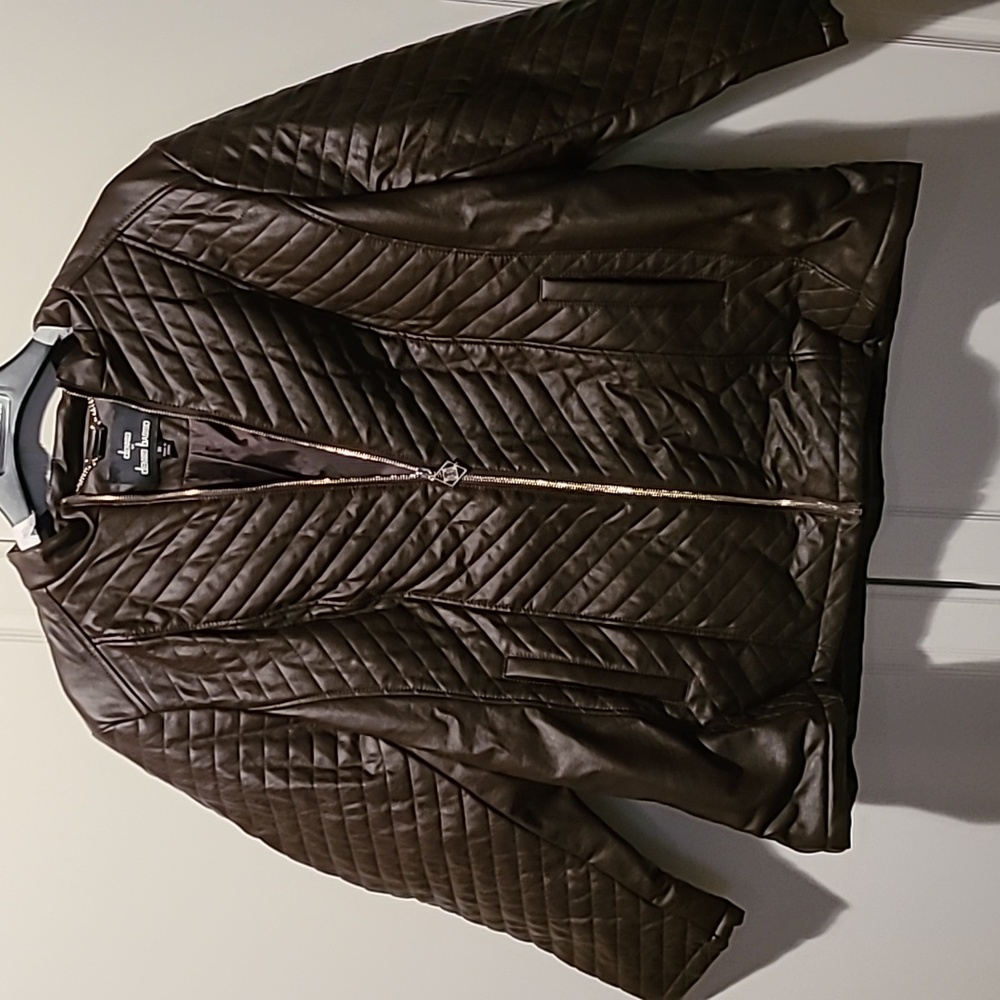 Dennis Basso Faux Leather Jacket